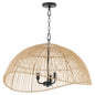 Quorum - 6903-3-59 - Three Light Pendant - Rattan - Matte Black