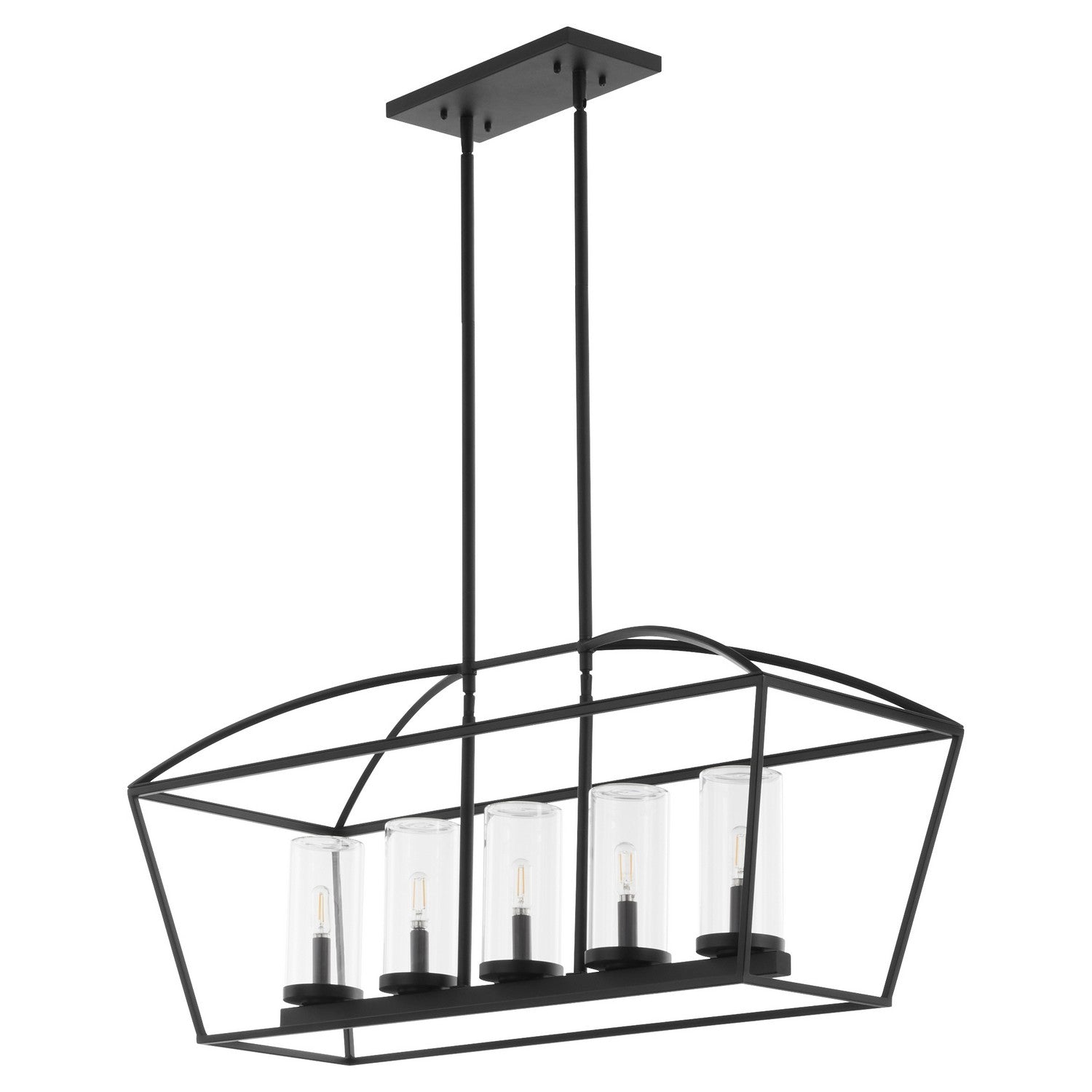 Quorum - 71-5-59 - Five Light Linear Chandelier - Odeon - Matte Black