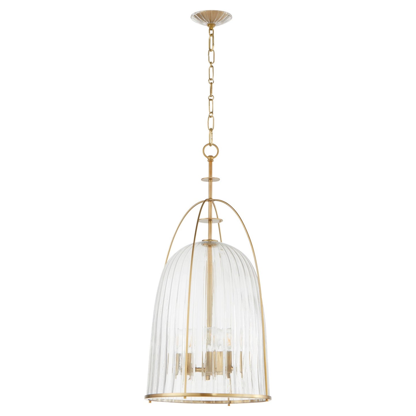 Quorum - 864-3-80 - Three Light Pendant - Alice - Aged Brass