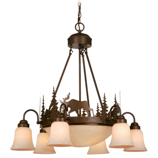 Vaxcel - CH55606BBZ - Nine Light Chandelier - Yellowstone - Burnished Bronze