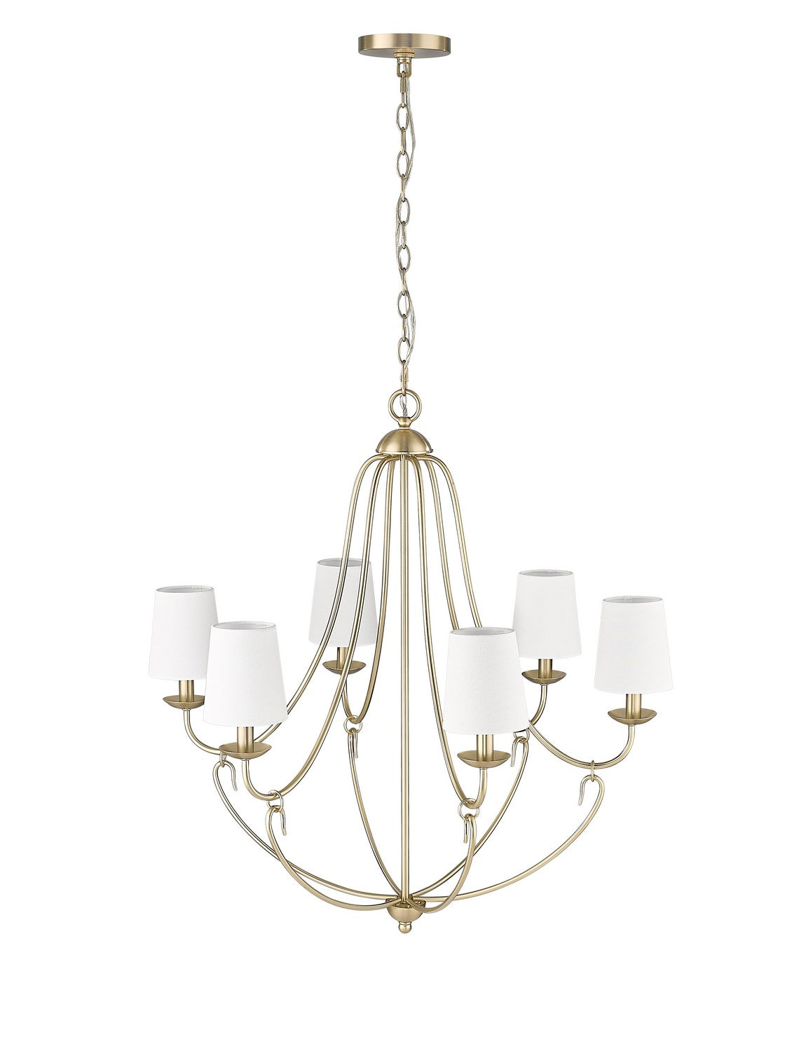 Millennium - 12106-MG - Six Light Chandelier - Eisley - Modern Gold