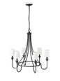 Millennium - 12206-MB - Six Light Chandelier - Artemis - Matte Black