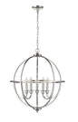 Millennium - 12305-PN - Five Light Chandelier - Artemis - Polished Nickel