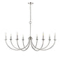 Millennium - 12408-PN - Eight Light Chandelier - Huxley - Polished Nickel