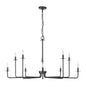 Millennium - 12510-MB - Ten Light Chandelier - Marceline - Matte Black