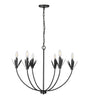 Millennium - 12706-MB - Six Light Chandelier - Primrose - Matte Black