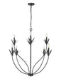 Millennium - 12708-MB - Eight Light Chandelier - Primrose - Matte Black