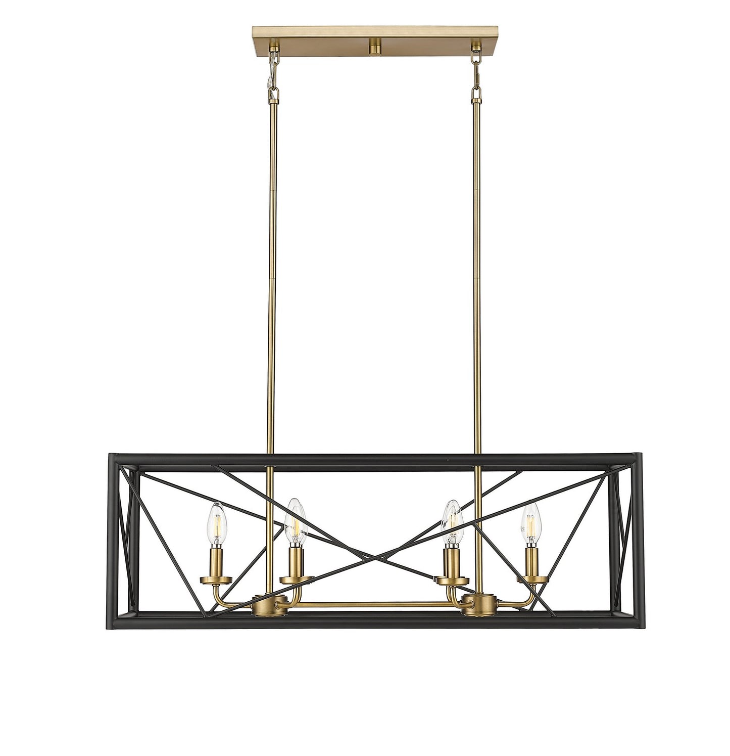 Millennium - 13306-MB/VB - Six Light Chandelier - Surrey - Matte Black / Vintage Brass