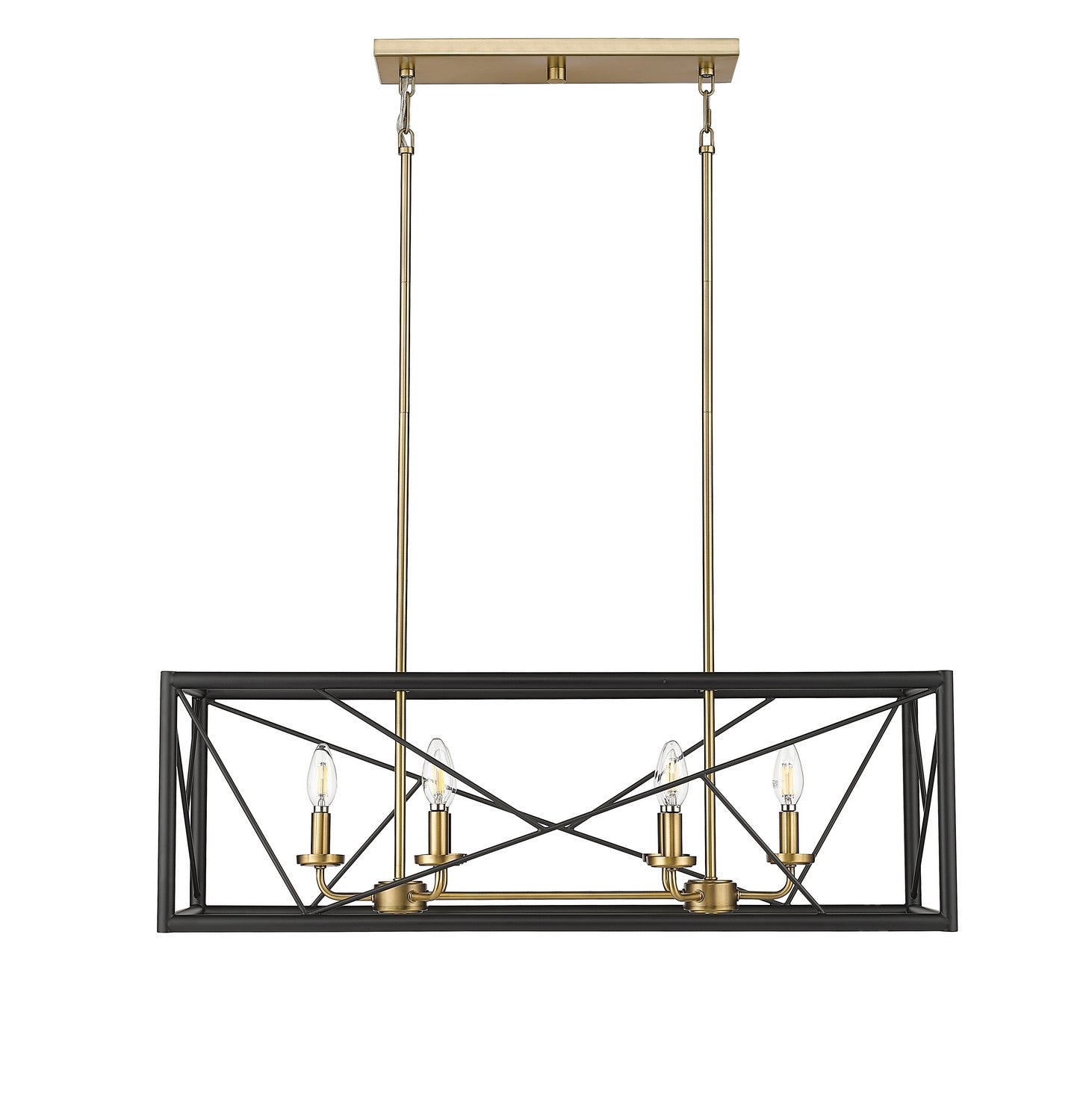 Millennium - 13306-MB/VB - Six Light Chandelier - Surrey - Matte Black / Vintage Brass