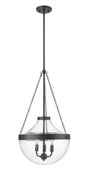 Millennium - 20103-MB - Three Light Pendant - Clarra - Matte Black