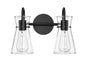 Millennium - 21002-MB - Two Light Vanity - Camellia - Matte Black