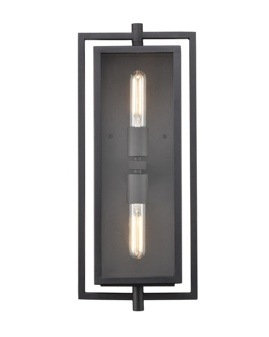 Millennium - 250002-TBK - Two Light Outdoor Wall Sconce - Rankin - Textured Black