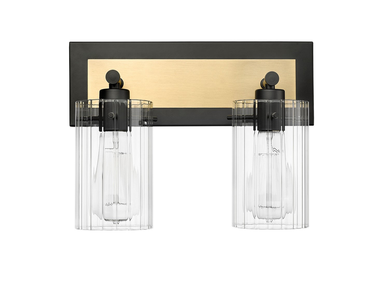 Millennium - 25002-MB/VB - Two Light Vanity - Gasol - Matte Black / Vintage Brass