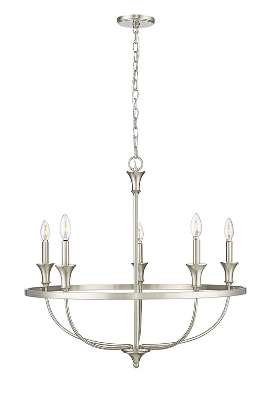 Millennium - 28005-BN - Five Light Chandelier - Emery - Brushed Nickel