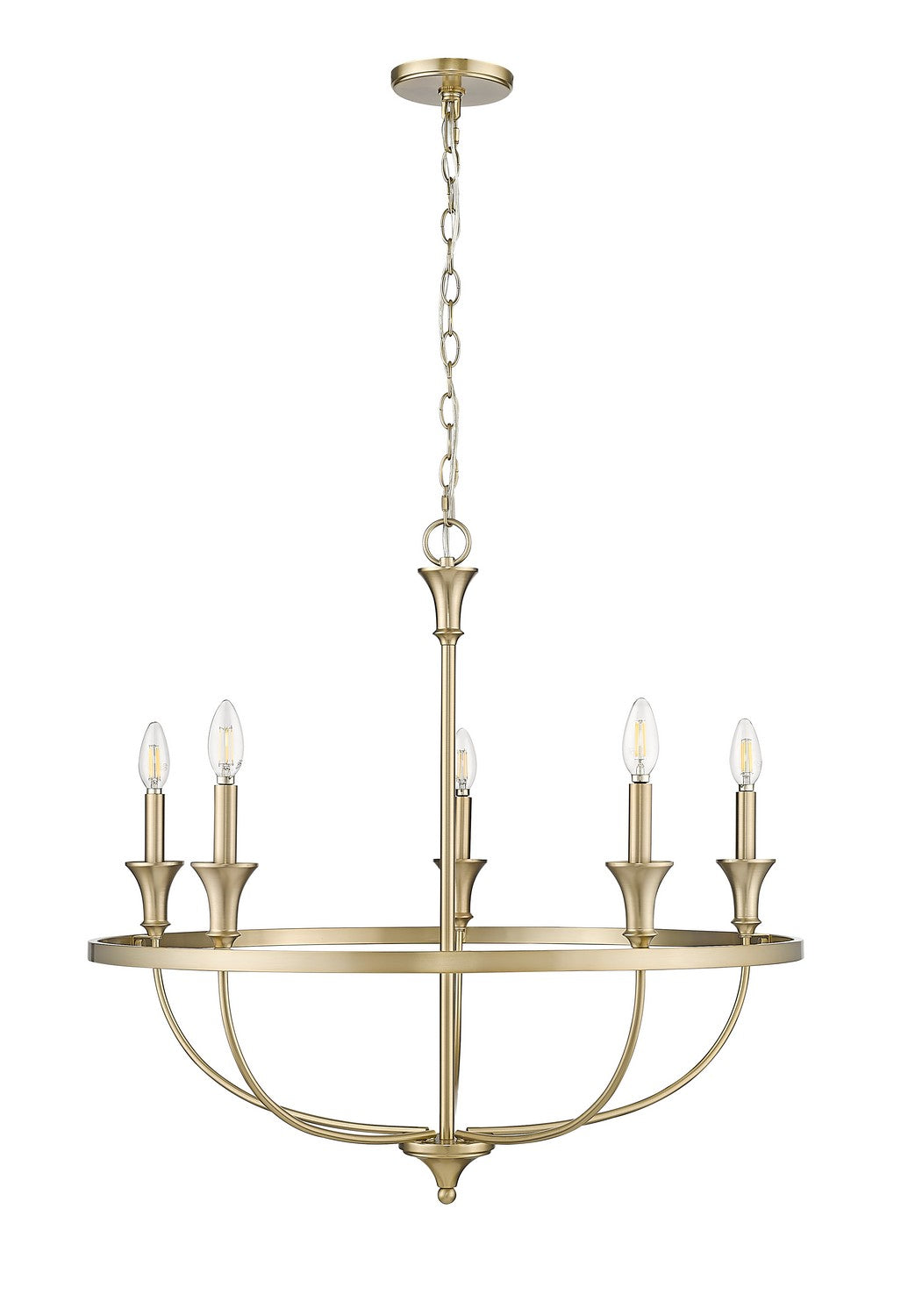 Millennium - 28005-MG - Five Light Chandelier - Emery - Modern Gold