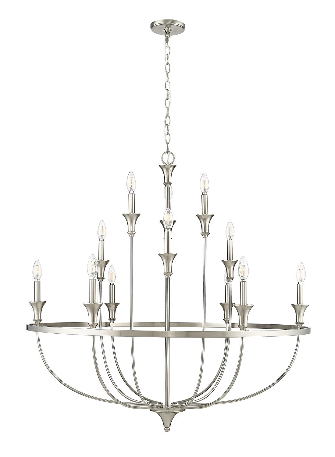 Millennium - 28012-BN - 12 Light Chandelier - Emery - Brushed Nickel