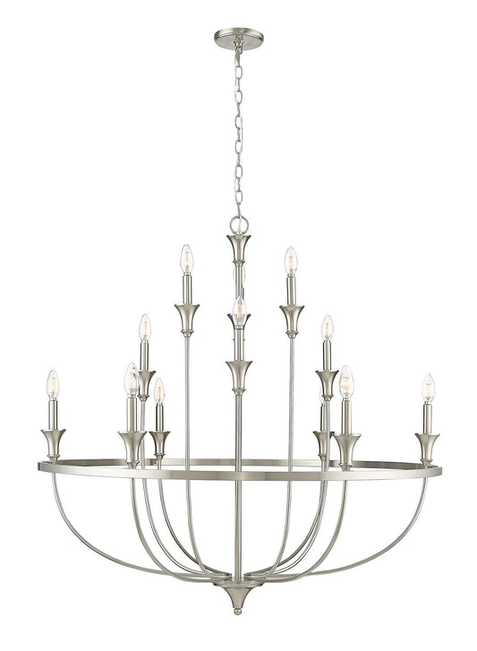 Millennium - 28012-BN - 12 Light Chandelier - Emery - Brushed Nickel