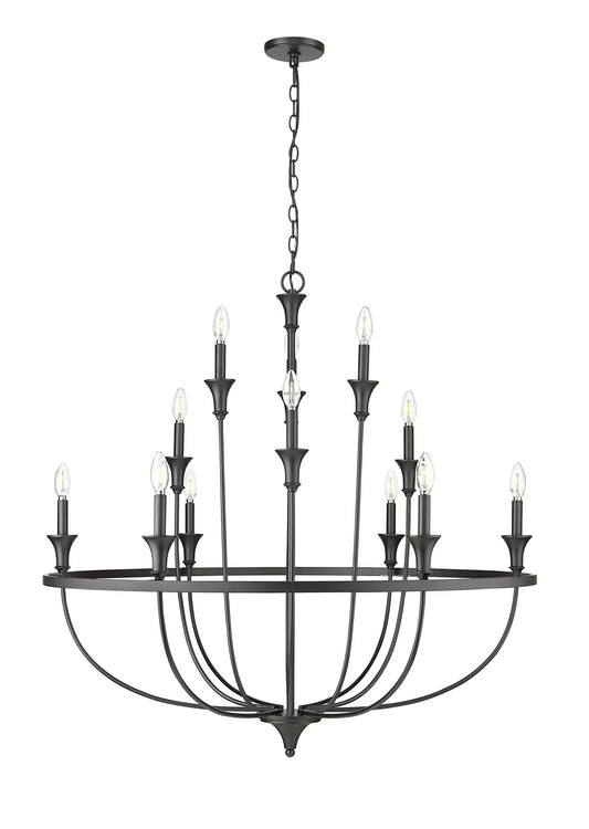 Millennium - 28012-MB - 12 Light Chandelier - Emery - Matte Black