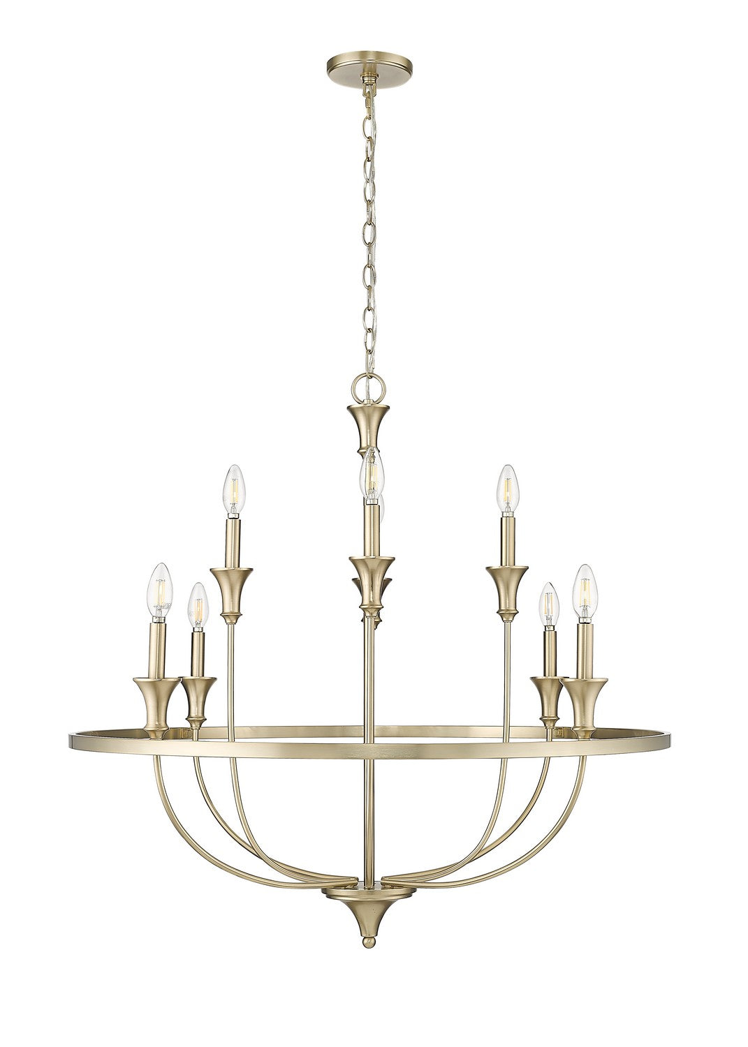 Millennium - 28108-MG - Eight Light Chandelier - Emery - Modern Gold