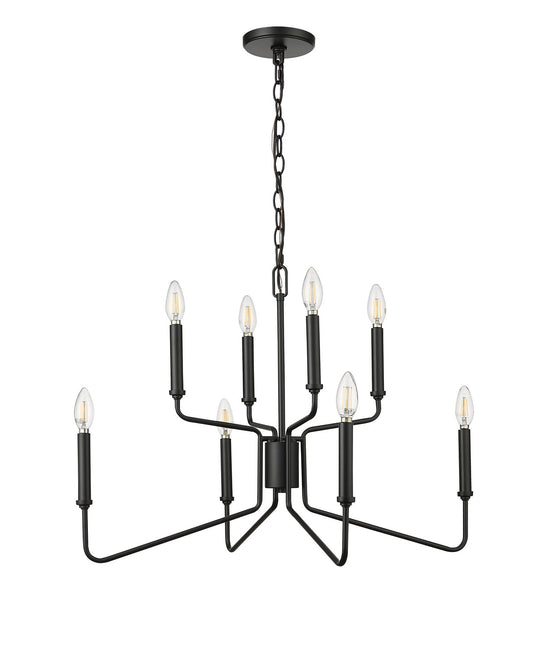 Millennium - 29008-MB - Eight Light Chandelier - Raven - Matte Black