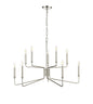 Millennium - 29010-PN - Ten Light Chandelier - Raven - Polished Nickel