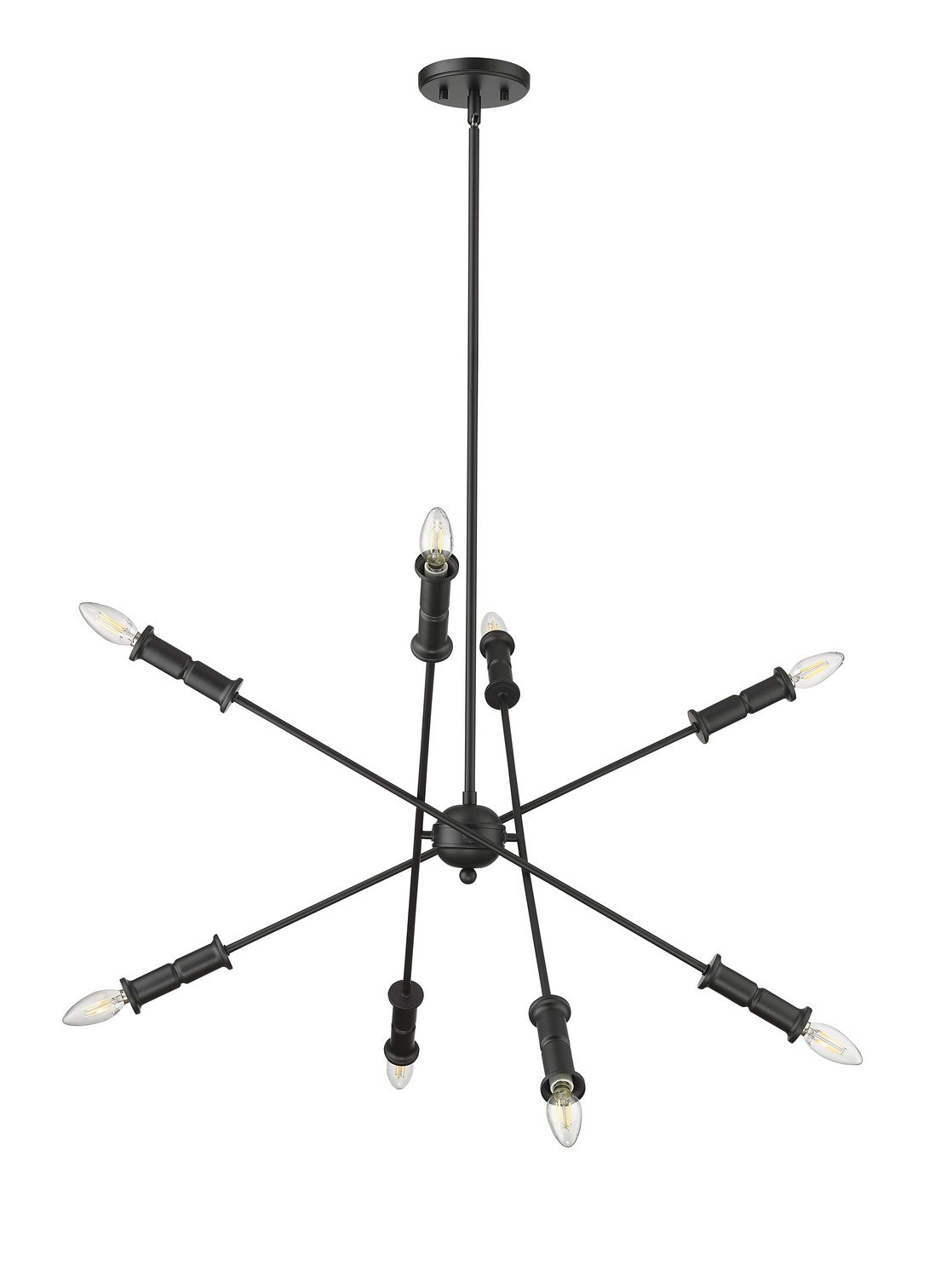 Millennium - 29108-MB - Eight Light Chandelier - Potiss - Matte Black