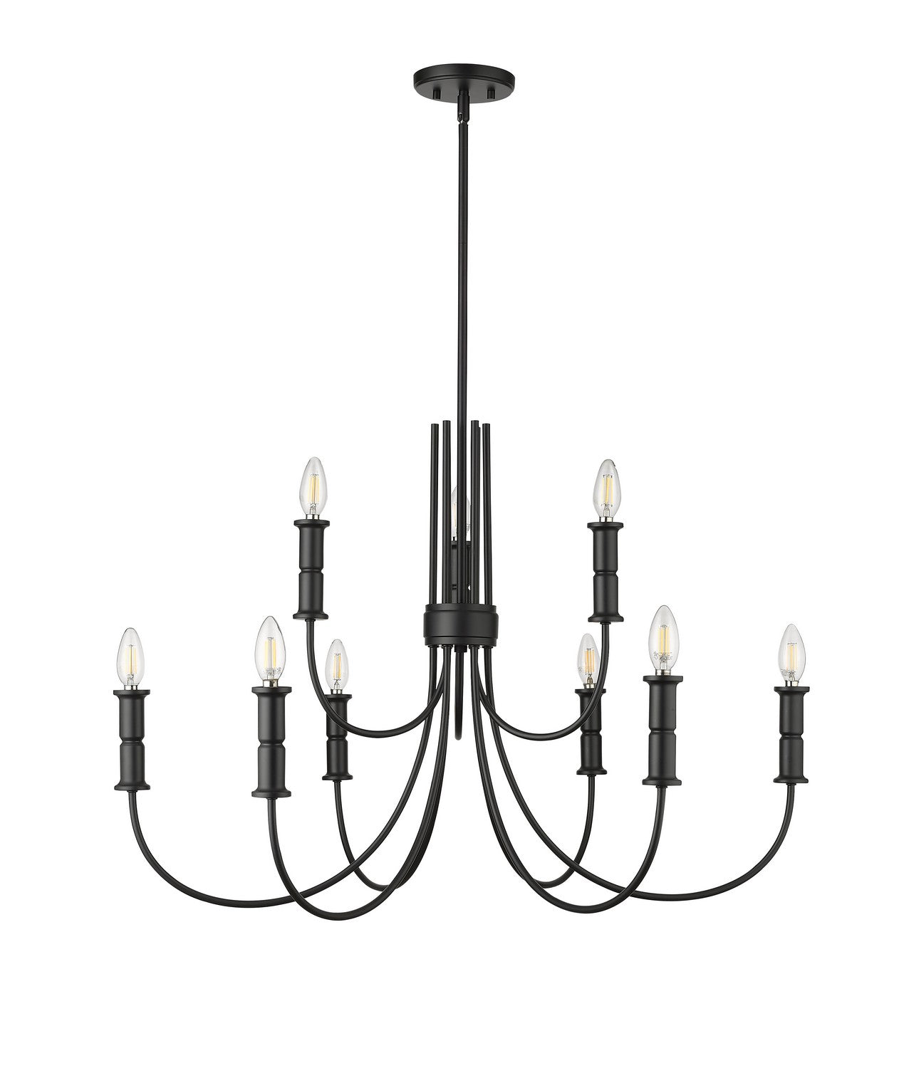 Millennium - 29209-MB - Nine Light Chandelier - Potiss - Matte Black