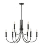 Millennium - 29209-MB - Nine Light Chandelier - Potiss - Matte Black