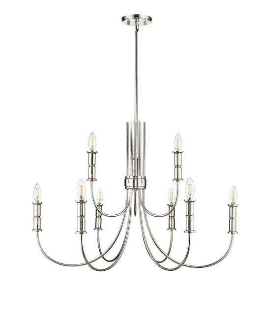 Millennium - 29209-PN - Nine Light Chandelier - Potiss - Polished Nickel