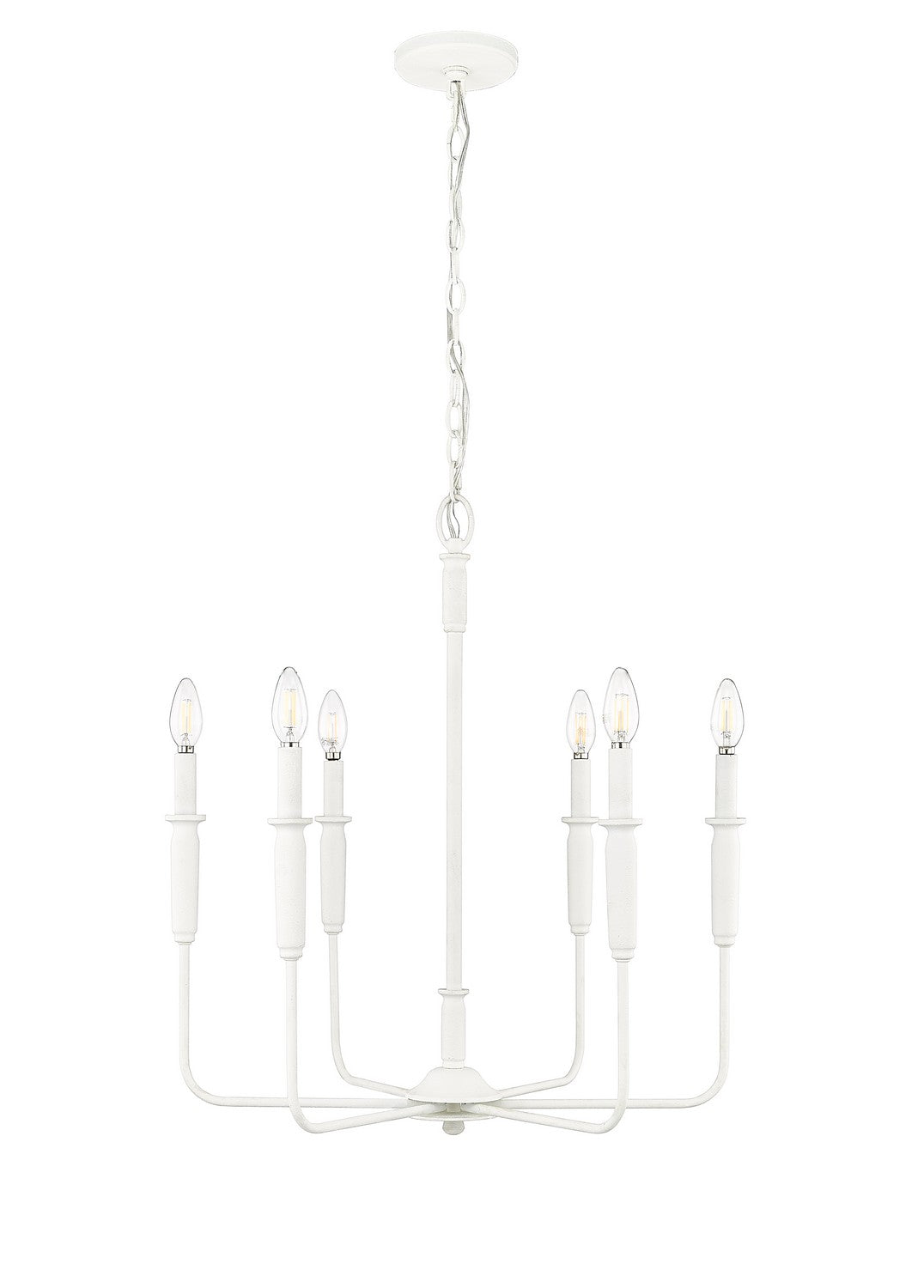 Millennium - 29306-TWH - Six Light Chandelier - Savanne - Textured White