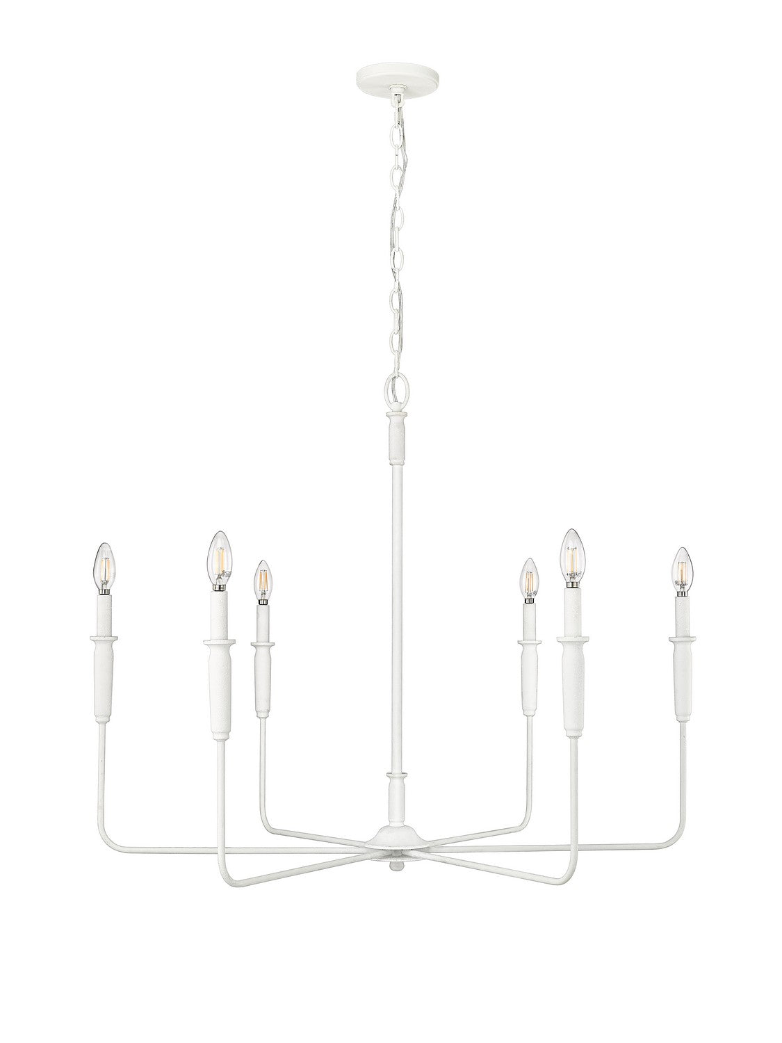 Millennium - 29406-TWH - Six Light Chandelier - Savanne - Textured White