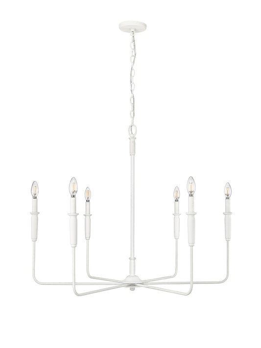 Millennium - 29406-TWH - Six Light Chandelier - Savanne - Textured White