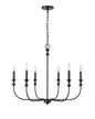 Millennium - 29506-MB - Six Light Chandelier - Savanne - Matte Black