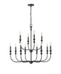 Millennium - 29612-MB - 12 Light Chandelier - Savanne - Matte Black