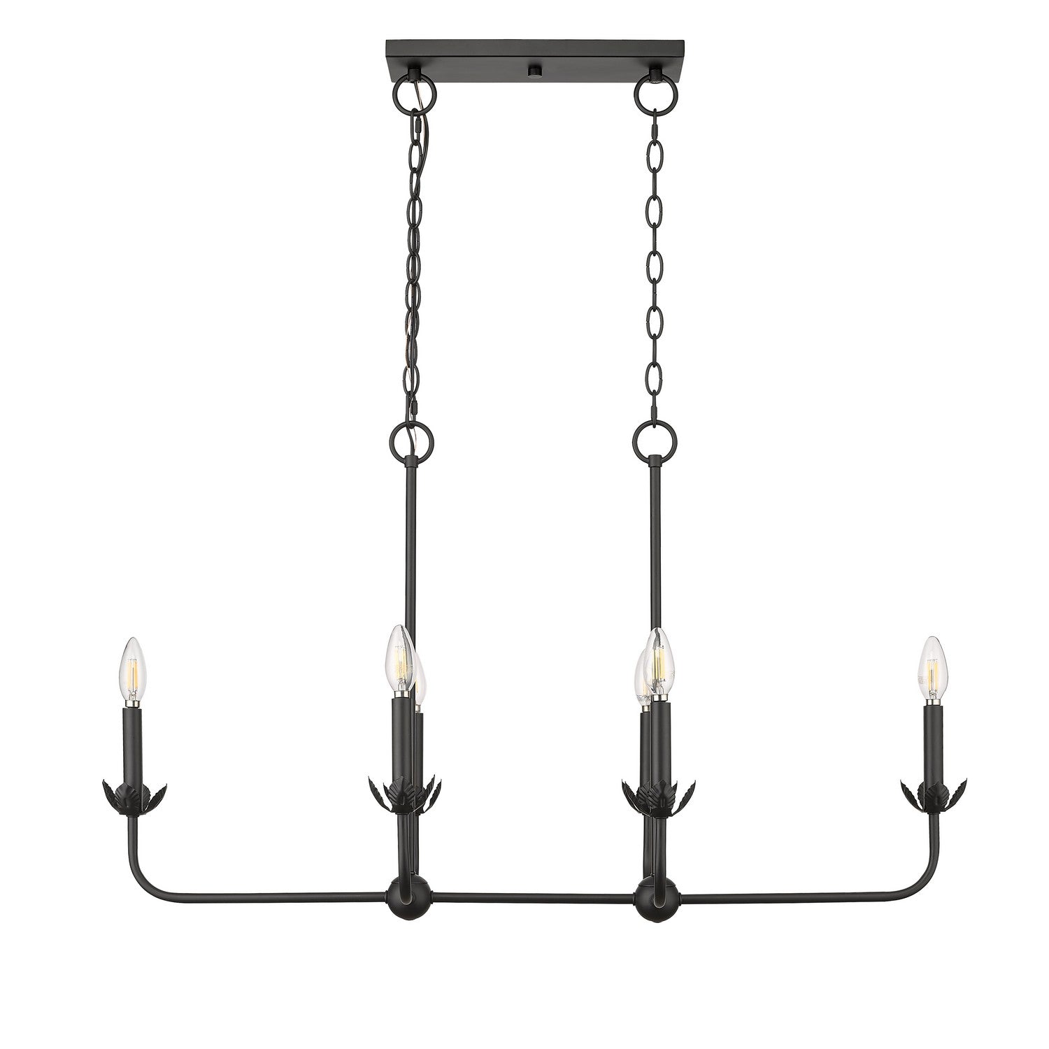 Millennium - 29806-MB - Six Light Chandelier - Freesia - Matte Black