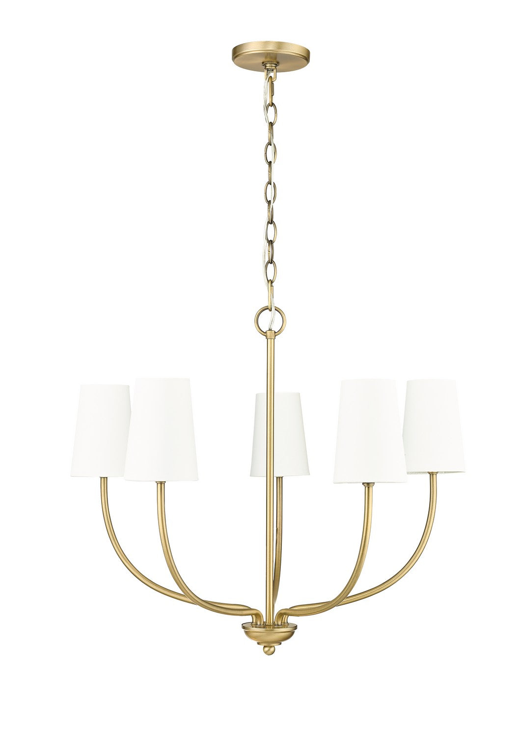 Millennium - 29905-VB - Five Light Chandelier - Kandor - Vintage Brass