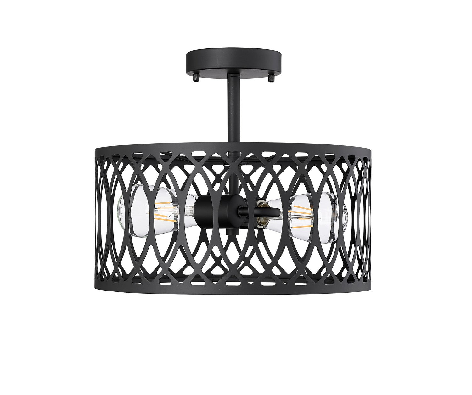 Millennium - 4212-MB - One Light Semi-Flush Mount - Arelyn - Matte Black