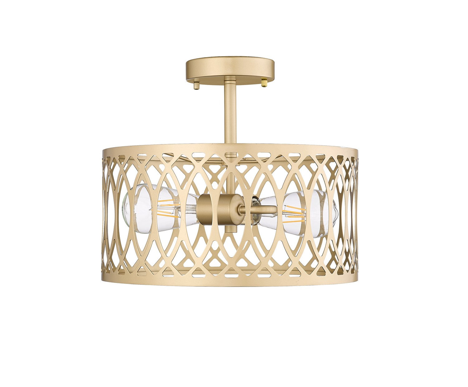 Millennium - 4212-PMG - One Light Semi-Flush Mount - Arelyn - Painted Modern Gold