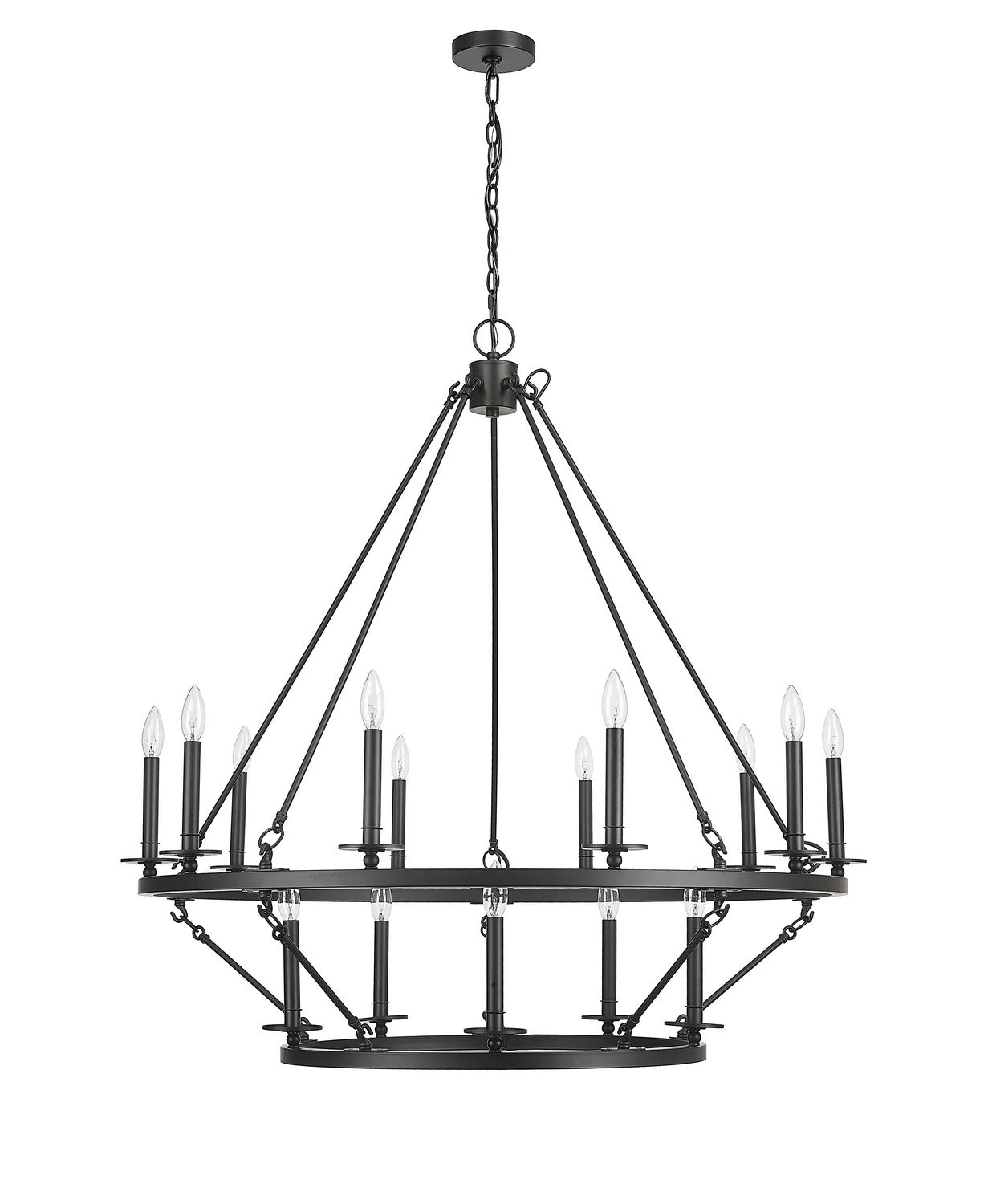 Millennium - 46715-MB - 15 Light Chandelier - Florence - Matte Black