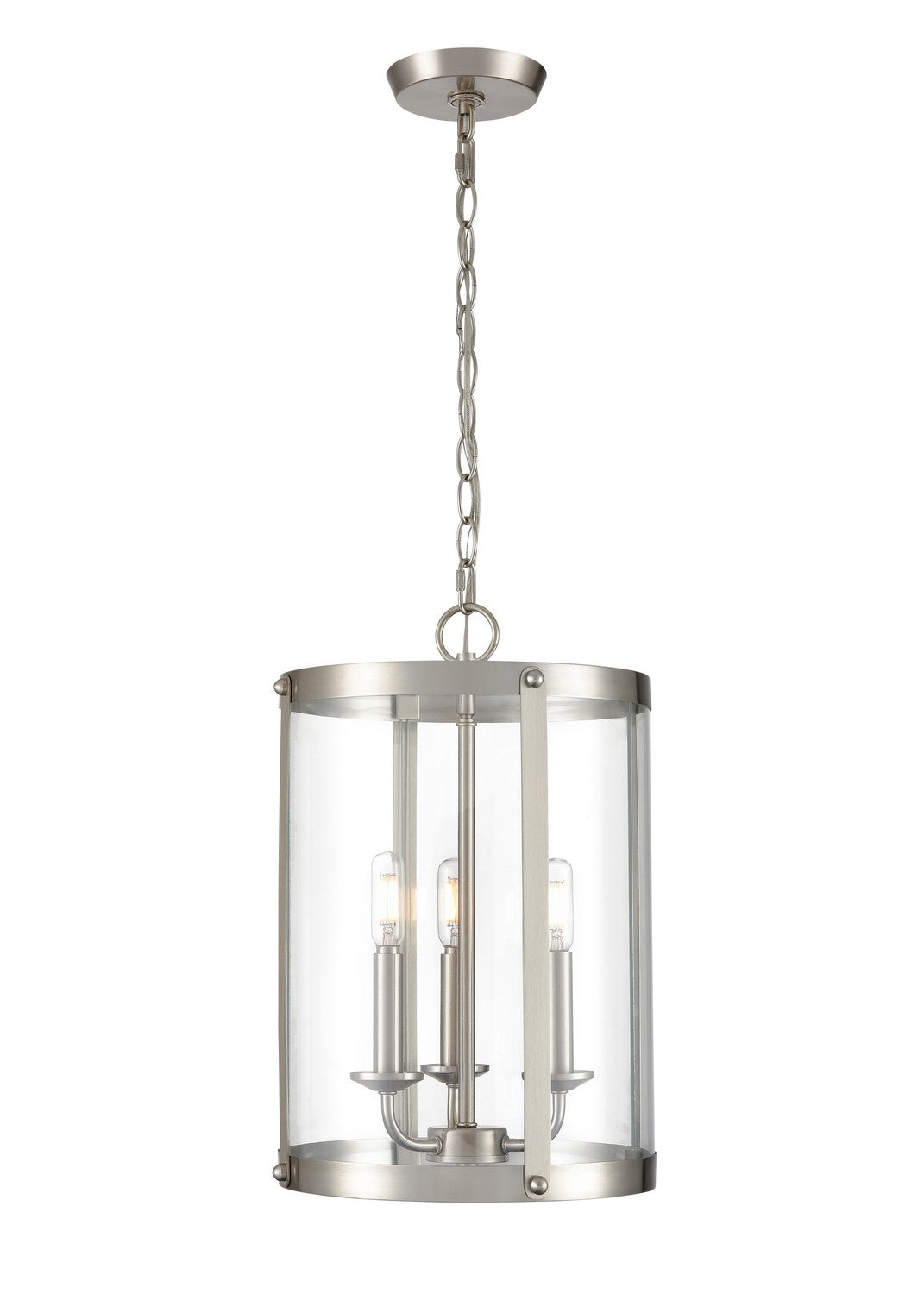 Millennium - 94003-BN - Three Light Pendant - Aydenn - Brushed Nickel