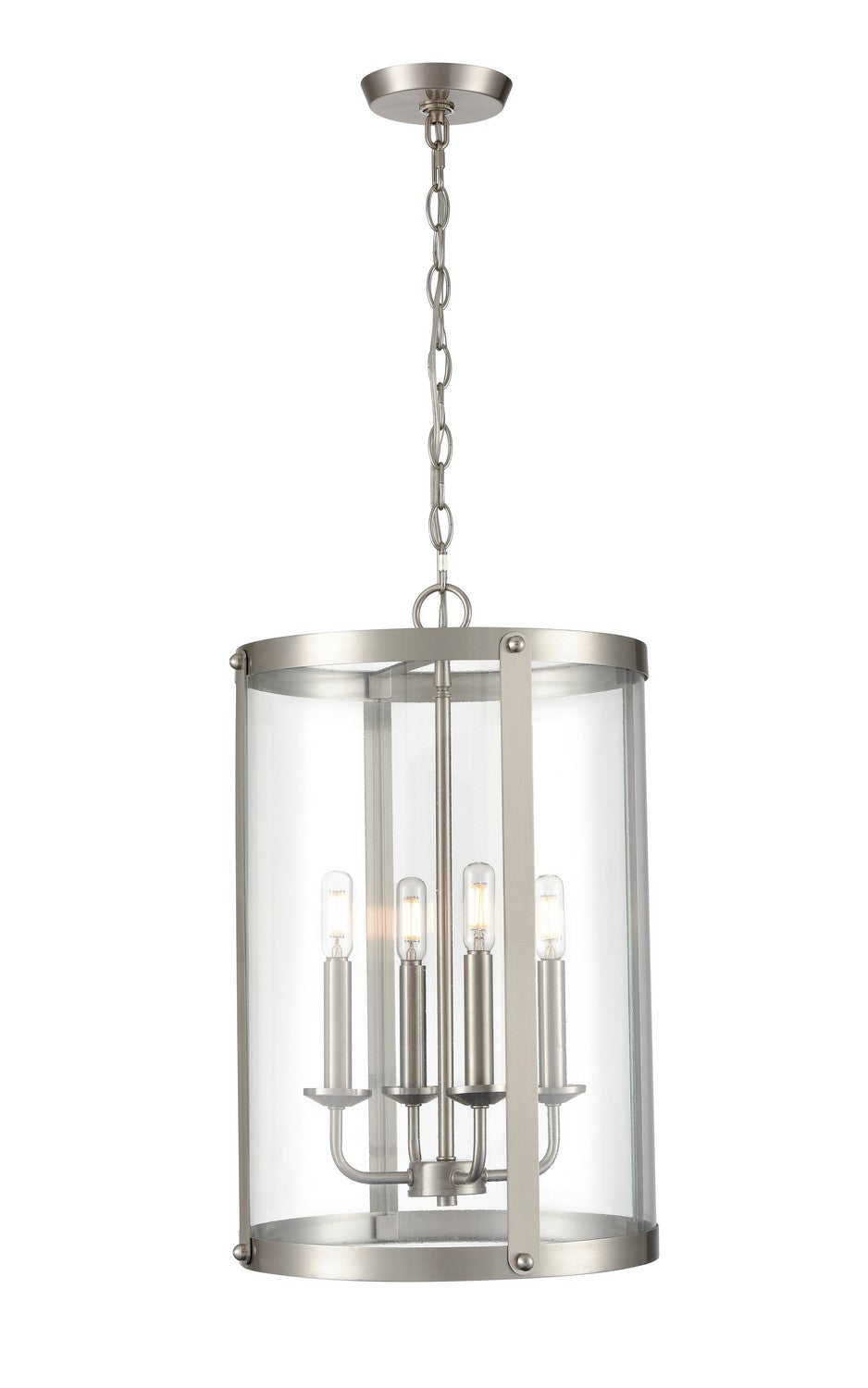 Millennium - 94004-BN - Four Light Pendant - Aydenn - Brushed Nickel