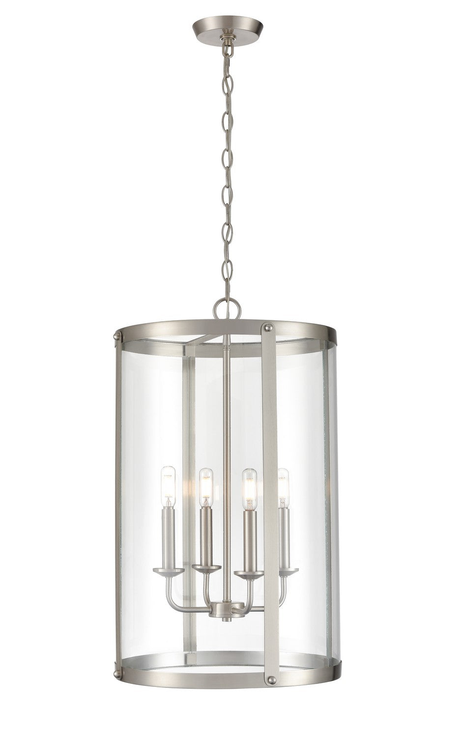 Millennium - 94201-BN - Four Light Pendant - Aydenn - Brushed Nickel