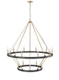 Millennium - 95015-MB/MG - 15 Light Chandelier - Carruth - Matte Black / Modern Gold