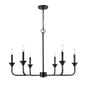 Millennium - 97326-MB - Six Light Chandelier - Herring - Matte Black