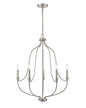 Millennium - 98005-BN - Five Light Chandelier - Senoia - Brushed Nickel