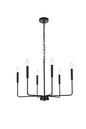 Elegant Lighting - LD740D26BK - Six Light Pendant - Willa - Black