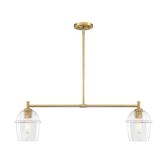 Designers Fountain - D310M-IS-BG - Two Light Island Pendant - Summer Jazz - Brushed Gold
