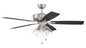 Craftmade - P104BNK5-52FBGW - 52"Ceiling Fan - Pro Plus 104 - Brushed Polished Nickel