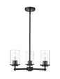 Z-Lite - 742-3MB - Three Light Chandelier - Thayer - Matte Black
