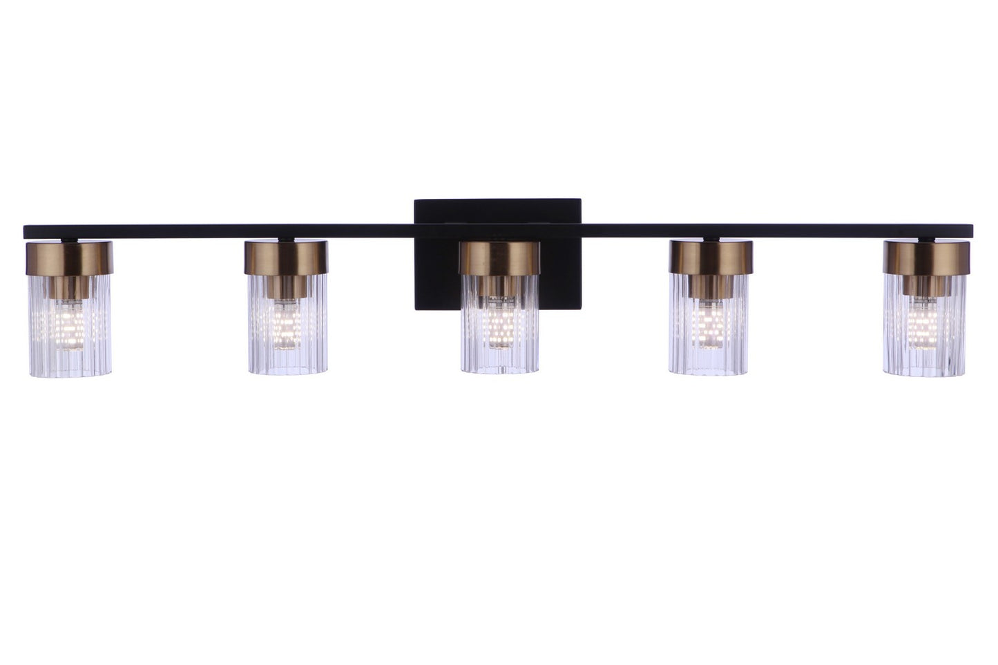 Craftmade - 11835FBSB5 - Five Light Vanity - Bond Street - Flat Black/Satin Brass